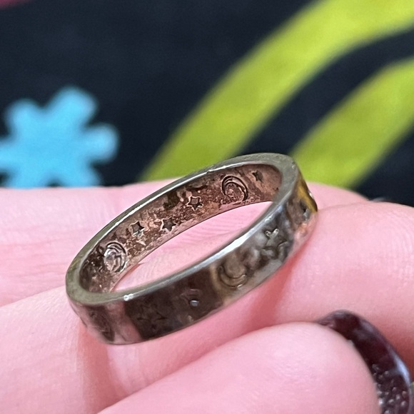 VTG Whimsigoth Celestial Sterling Silver 925 Size 5 3/4 Ring - Picture 6 of 6